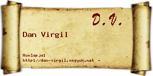 Dan Virgil névjegykártya